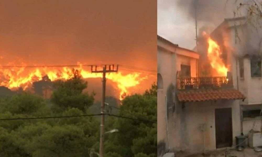 Φωτιά στην Γορτυνία: Δεκάδες σπίτια και εκτάσεις έγιναν στάχτη